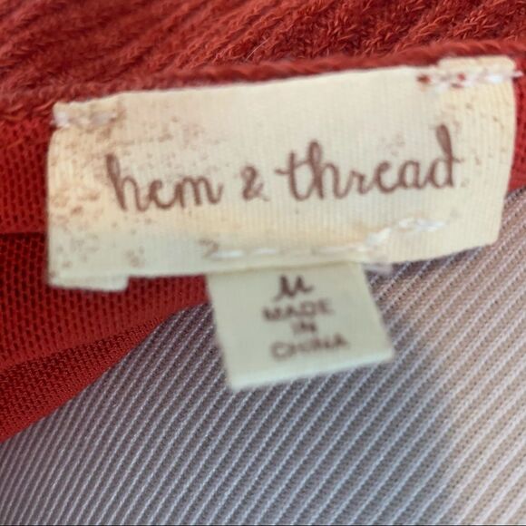 Hem & Thread rust ribbed lightweight sweater dress - Picture 6 of 9